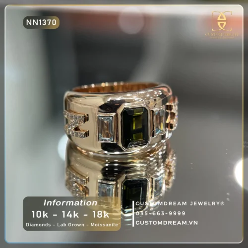 Nhẫn Nam Vàng Đính Đá Moissanite – NN1370