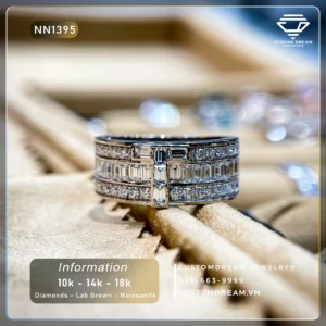 Nhẫn Nam Vàng Đính Đá Moissanite – NN1395