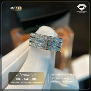 Nhẫn Nam Vàng Đính Đá Moissanite – NN1395