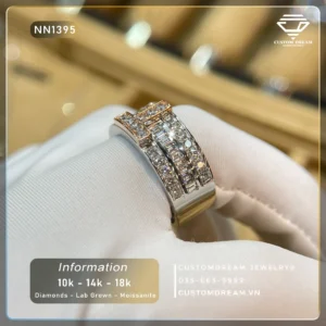 Nhẫn Nam Vàng Đính Đá Moissanite – NN1395