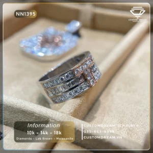Nhẫn Nam Vàng Đính Đá Moissanite – NN1395