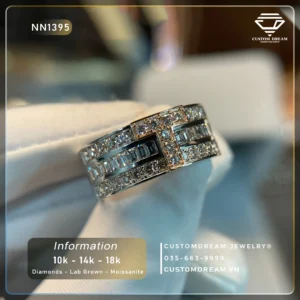 Nhẫn Nam Vàng Đính Đá Moissanite – NN1395