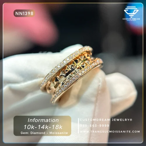 Nhẫn Nam Vàng Đính Đá Moissanite – NN1398