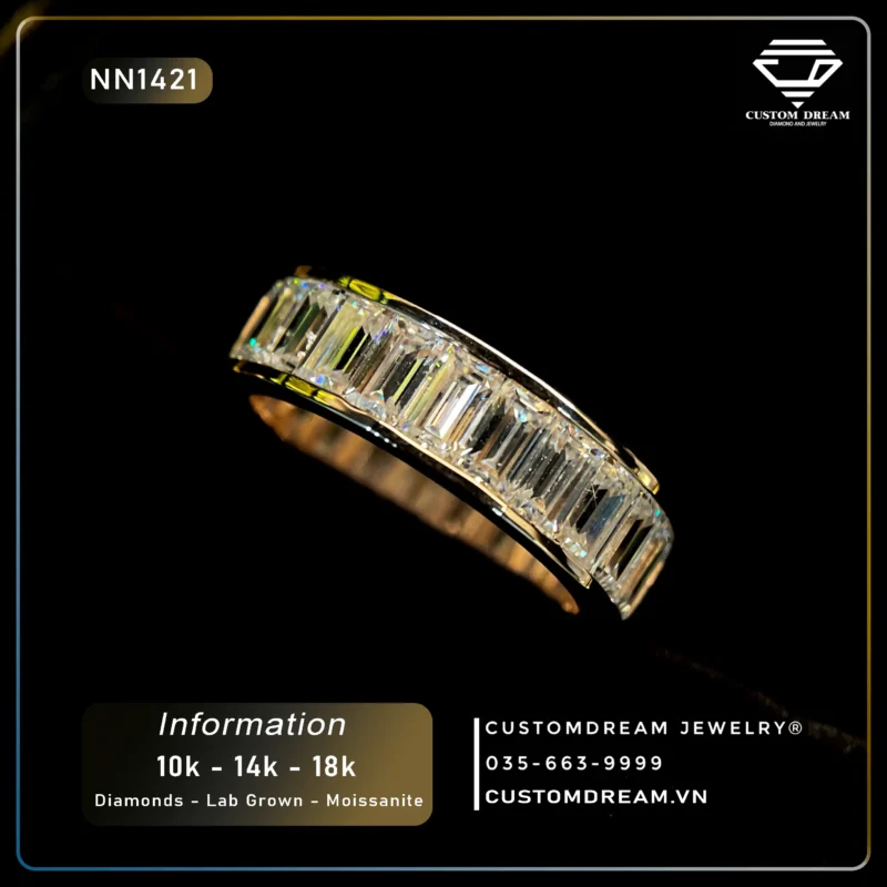 Nhẫn Nam Vàng Đính Đá Moissanite – NN1421
