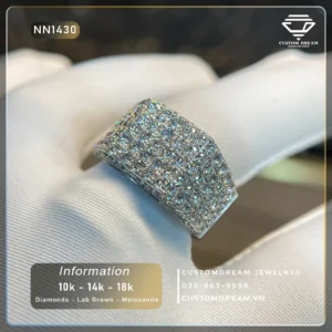 Nhẫn Nam Vàng Đính Đá Moissanite – NN1430