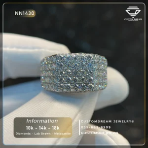 Nhẫn Nam Vàng Đính Đá Moissanite – NN1430