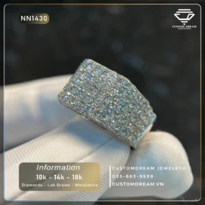 Nhẫn Nam Vàng Đính Đá Moissanite – NN1430