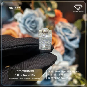 Nhẫn Nam Vàng Đính Đá Moissanite – NN1479