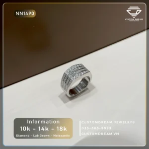 Nhẫn Nam Vàng Đính Đá Moissanite – NN1490