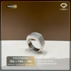 Nhẫn Nam Vàng Đính Đá Moissanite – NN1490