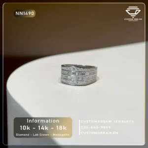 Nhẫn Nam Đính Kim Cương CVD
