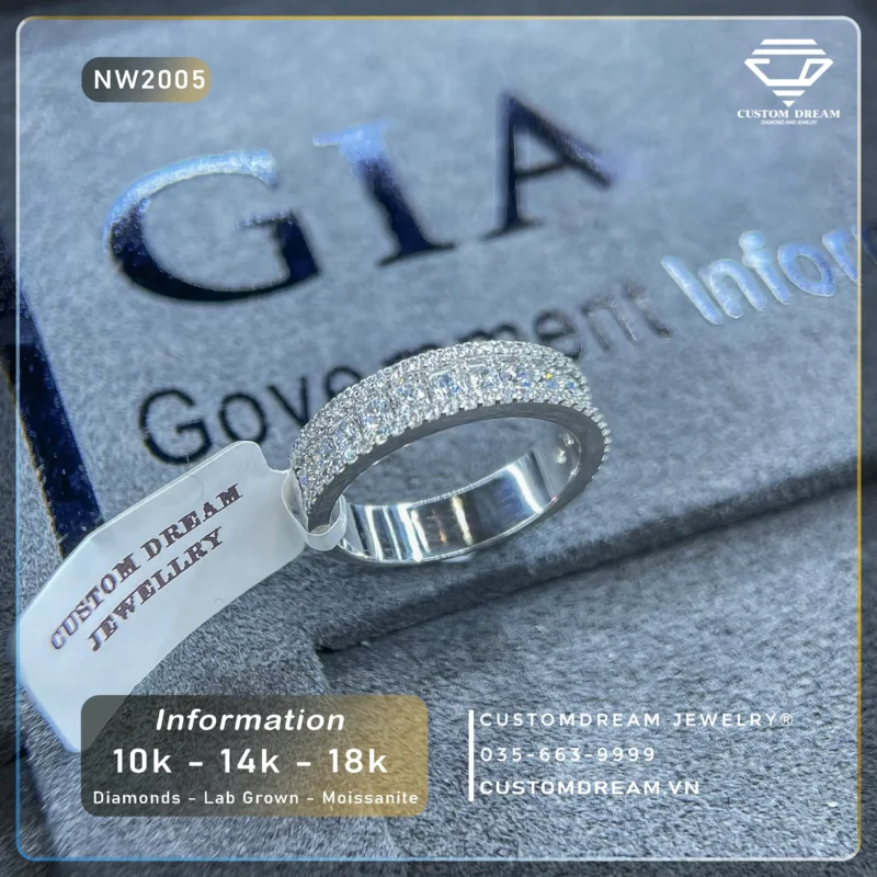 Nhẫn Nữ Vàng Đính Đá Moissanite – NW2005