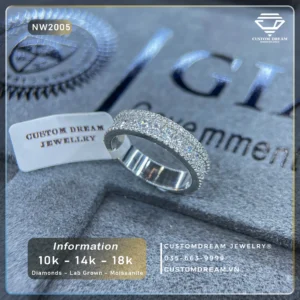 Nhẫn Nữ Vàng Đính Đá Moissanite – NW2005