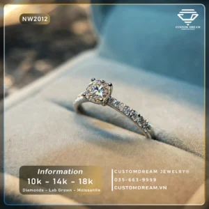 Nhẫn Nữ Vàng Đính Đá Moissanite – NW2012