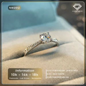 Nhẫn Nữ Vàng Đính Đá Moissanite – NW2012