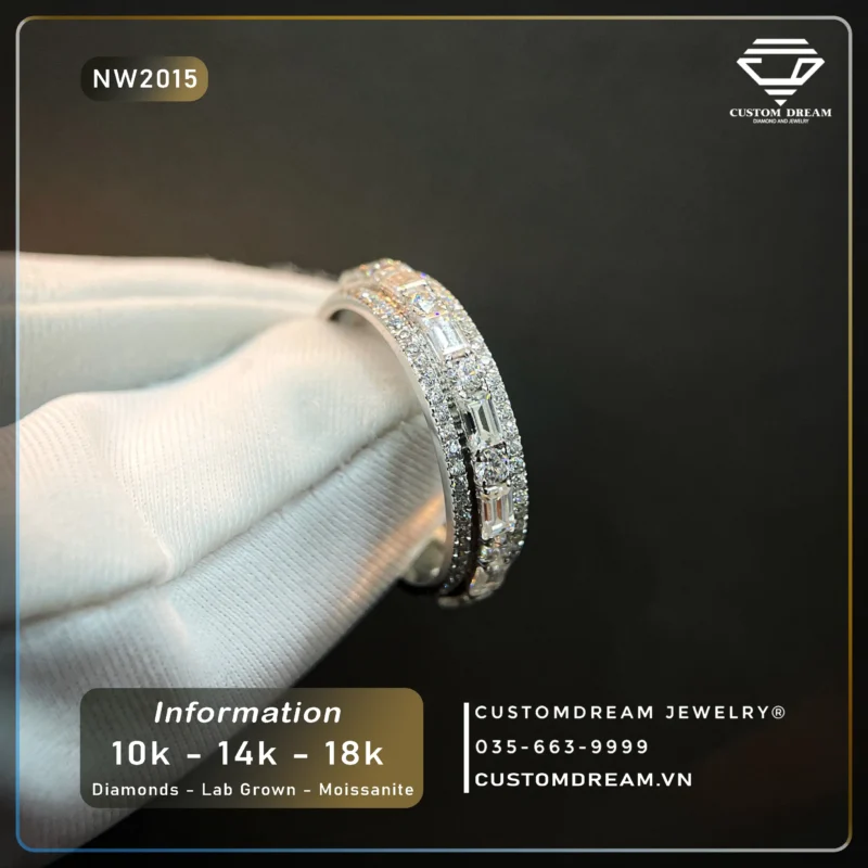 Nhẫn Nữ Vàng Đính Đá Moissanite – NW2015