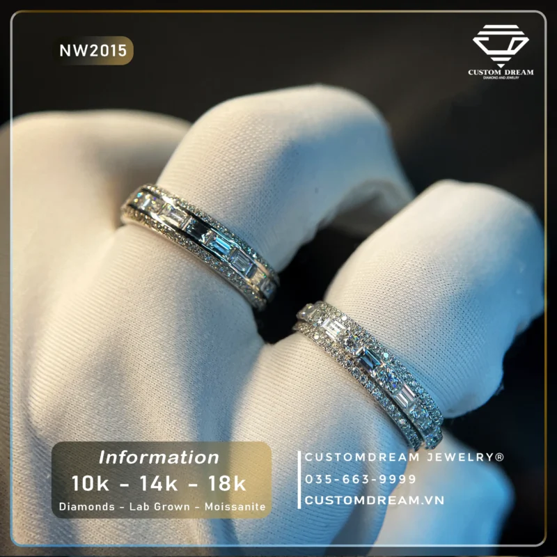 Nhẫn Nữ Vàng Đính Đá Moissanite – NW2015