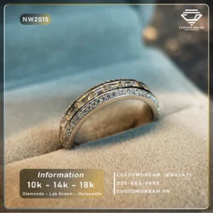 Nhẫn Nữ Vàng Đính Đá Moissanite – NW2015