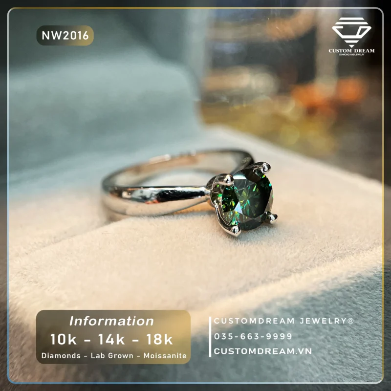 Nhẫn Nữ Vàng Đính Đá Moissanite – NW2016