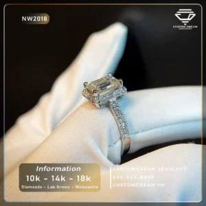 Nhẫn Nữ Vàng Đính Đá Moissanite – NW2018