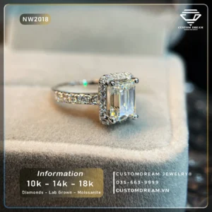 Nhẫn Nữ Vàng Đính Đá Moissanite – NW2018