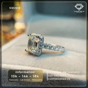 Nhẫn Nữ Vàng Đính Đá Moissanite – NW2018