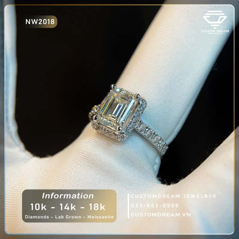 Nhẫn Nữ Vàng Đính Đá Moissanite – NW2018
