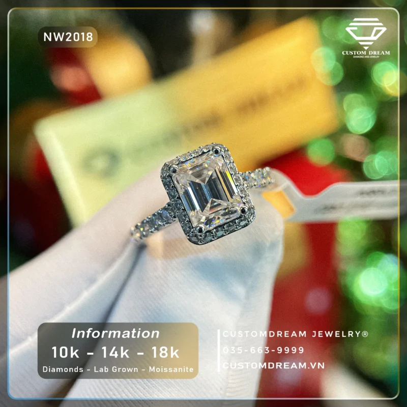 Nhẫn Nữ Vàng Đính Đá Moissanite – NW2018