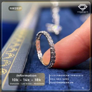 Nhẫn Nữ Vàng Đính Đá Moissanite – NW2039