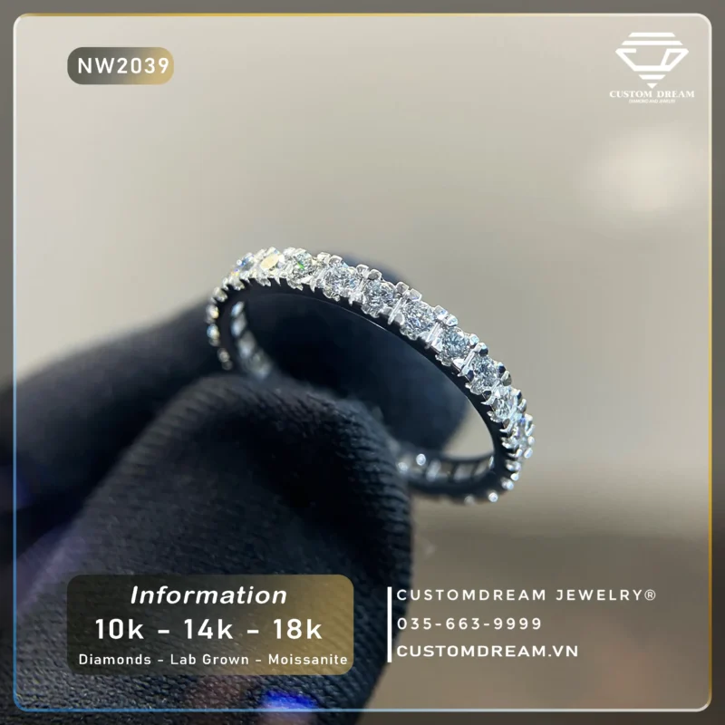 Nhẫn Nữ Vàng Đính Đá Moissanite – NW2039