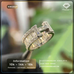 Nhẫn Nữ Vàng Đính Đá Moissanite – NW2049