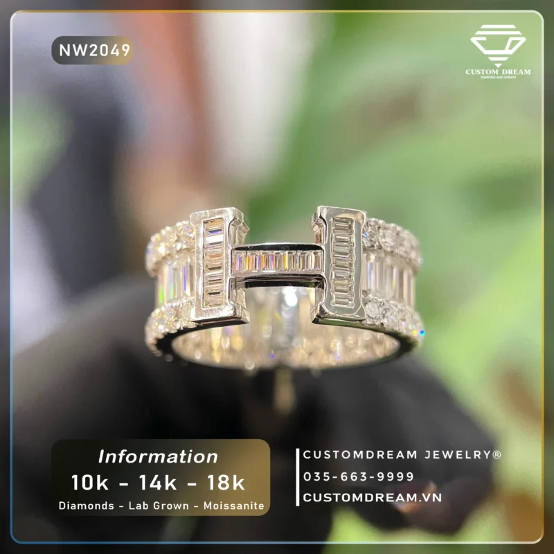 Nhẫn Nữ Vàng Đính Đá Moissanite – NW2049