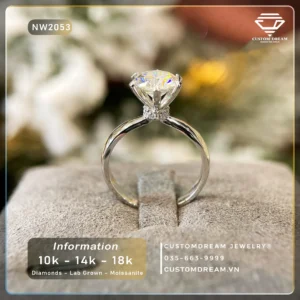 Nhẫn Nữ Vàng Đính Đá Moissanite – NW2053