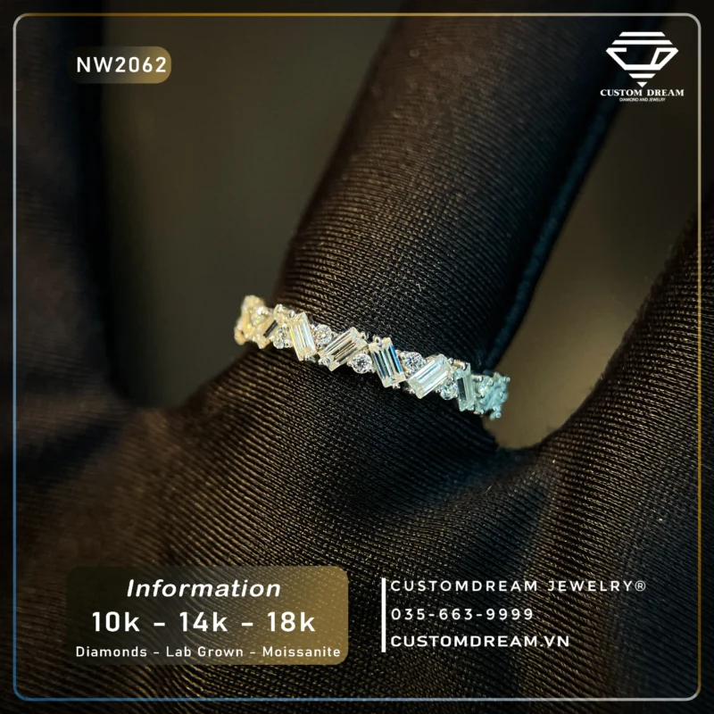 Nhẫn Nữ Vàng Đính Đá Moissanite – NW2062