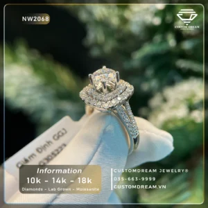 Nhẫn Nữ Vàng Đính Đá Moissanite – NW2068