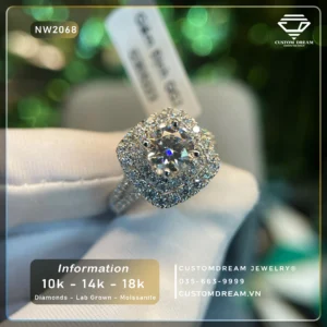 Nhẫn Nữ Vàng Đính Đá Moissanite – NW2068