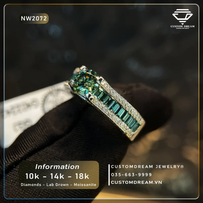 Nhẫn Nữ Vàng Đính Đá Moissanite – NW2072