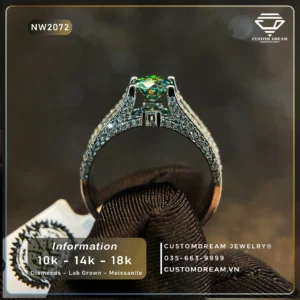 Nhẫn Nữ Vàng Đính Đá Moissanite – NW2072