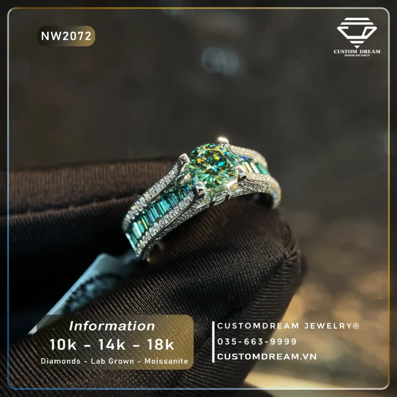 Nhẫn Nữ Vàng Đính Đá Moissanite – NW2072