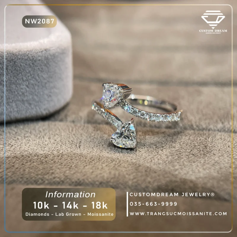 Nhẫn nữ vàng trắng 18k NW2087 1