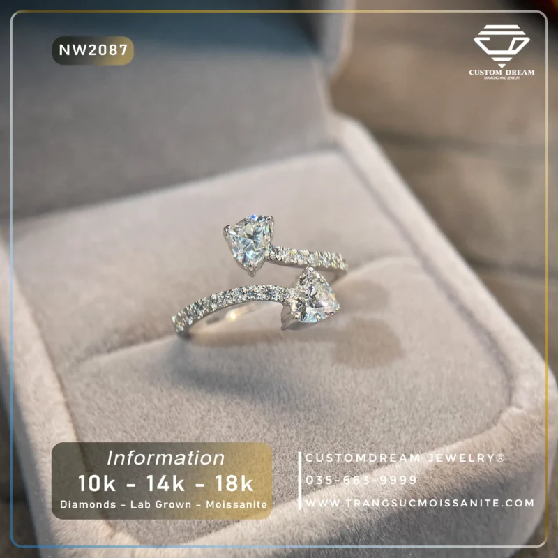 Nhẫn Nữ Vàng Đính Đá Moissanite – NW2087