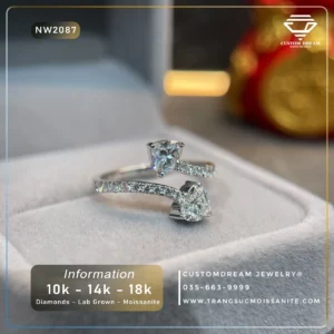 Nhẫn Nữ Vàng Đính Đá Moissanite – NW2087