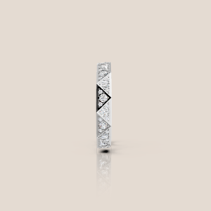 Nhẫn Cưới Vàng Trắng 14K Đính Kim Cương Nuôi Cấy – 369