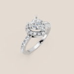 Nhẫn Cầu Hôn Vàng Trắng Đính Kim Cương Nuôi Cấy Trái Tim Halo – NCH435